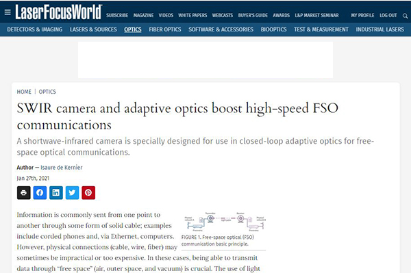 NEW ARTICLE IN LASER FOCUS WORLD